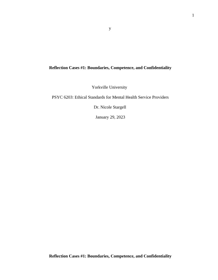 Boundaries, Competence, and Confidentiality - Ethical Standards for Mental Health Providers
