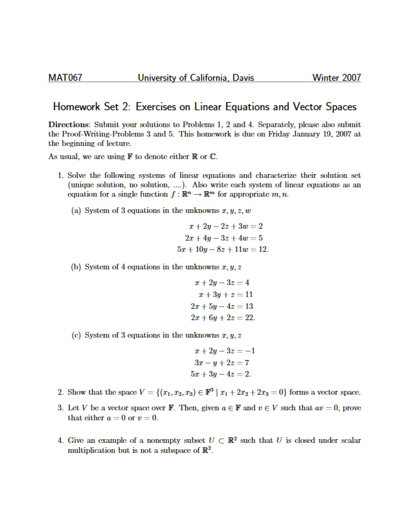 Homework 2 for MAT 67