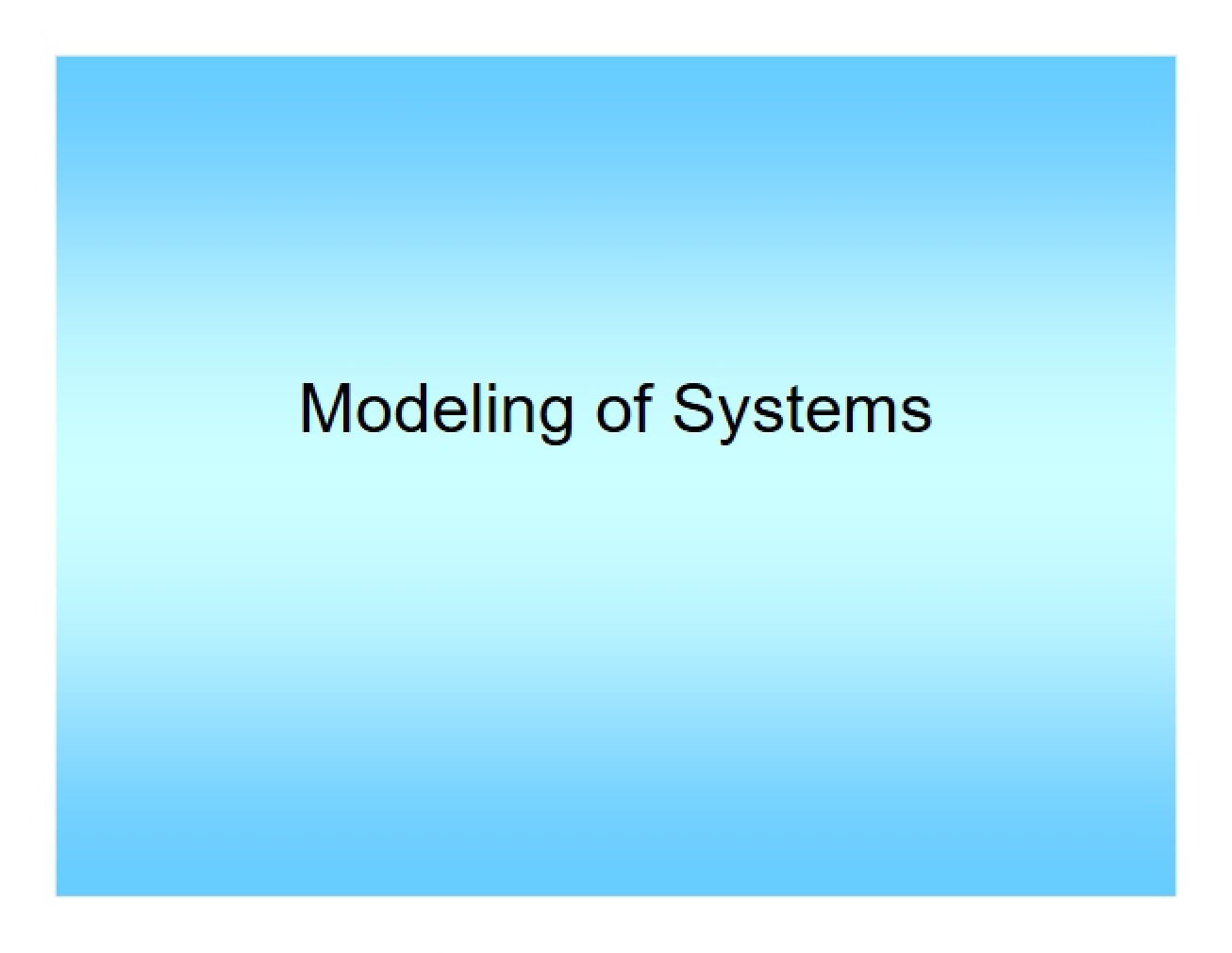 Sixth Lecture in the Automatic Control Systems Series