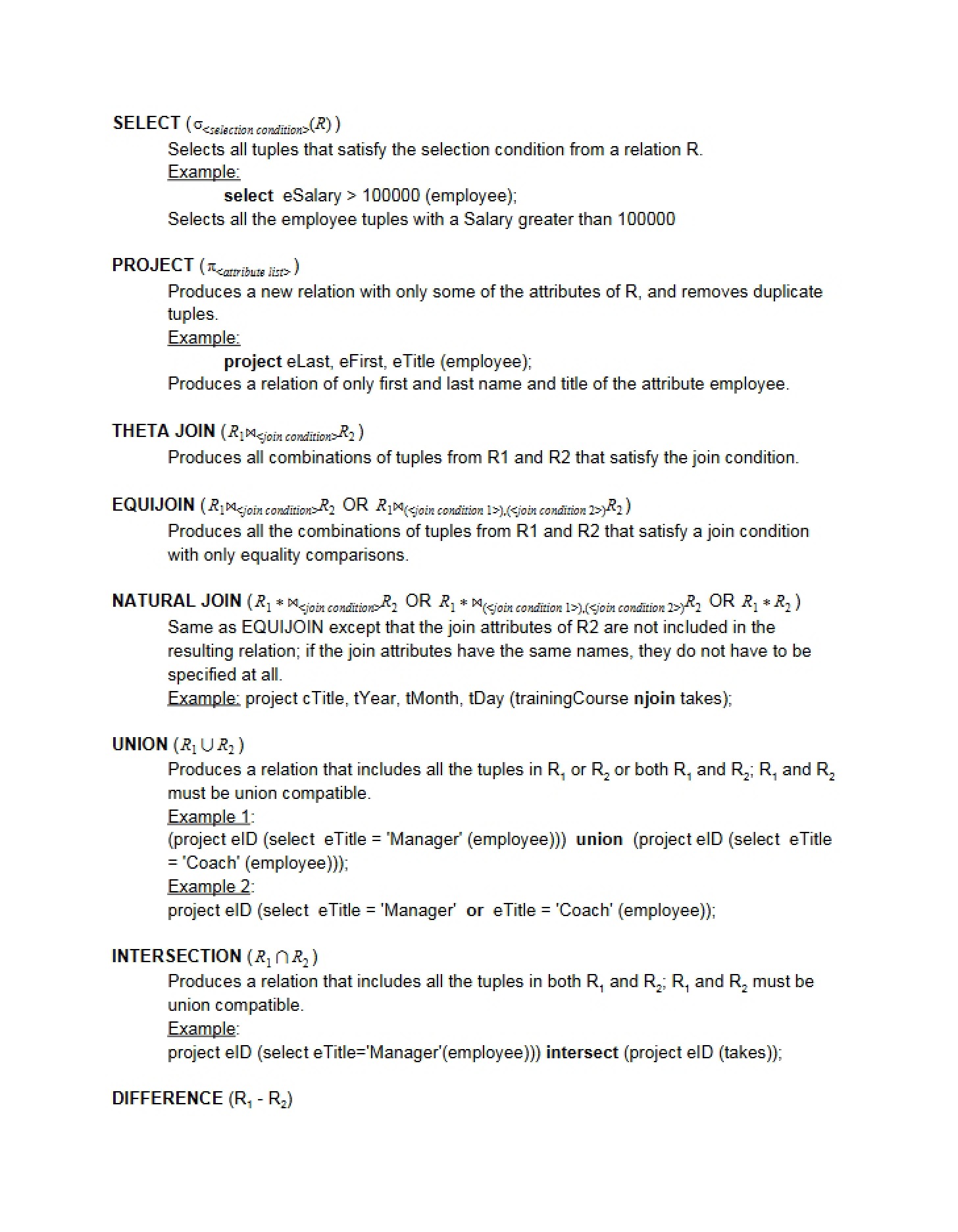 Subject Notes - Database Management