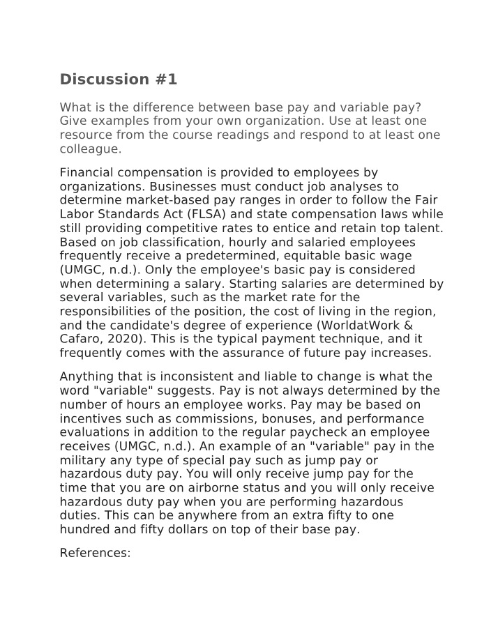 Discussions for HRMN 395