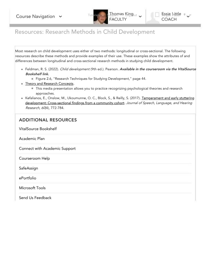 Longitudinal vs. Cross-Sectional Approaches to Child Development