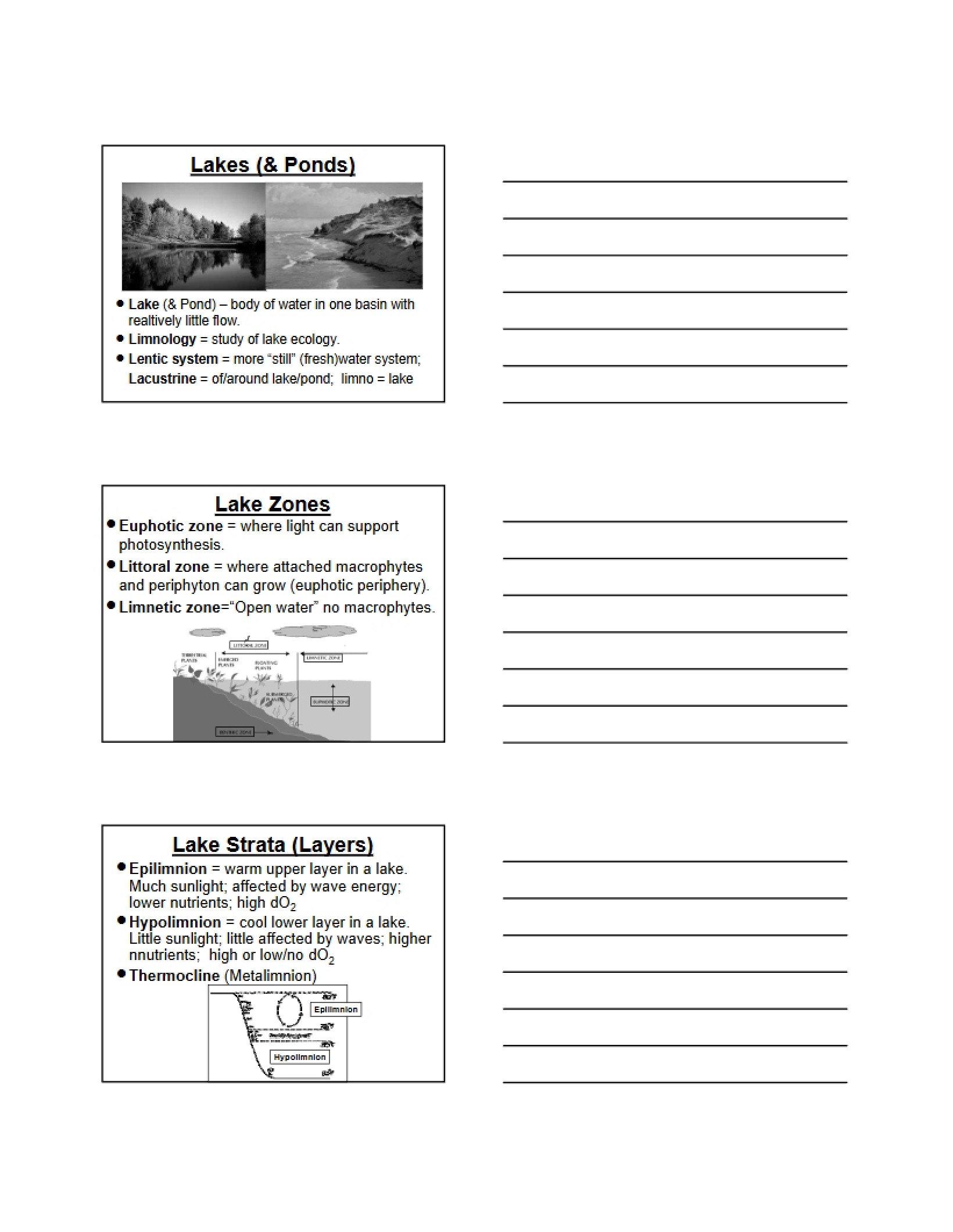 Aquatic Ecology Lecture Notes - BL 410