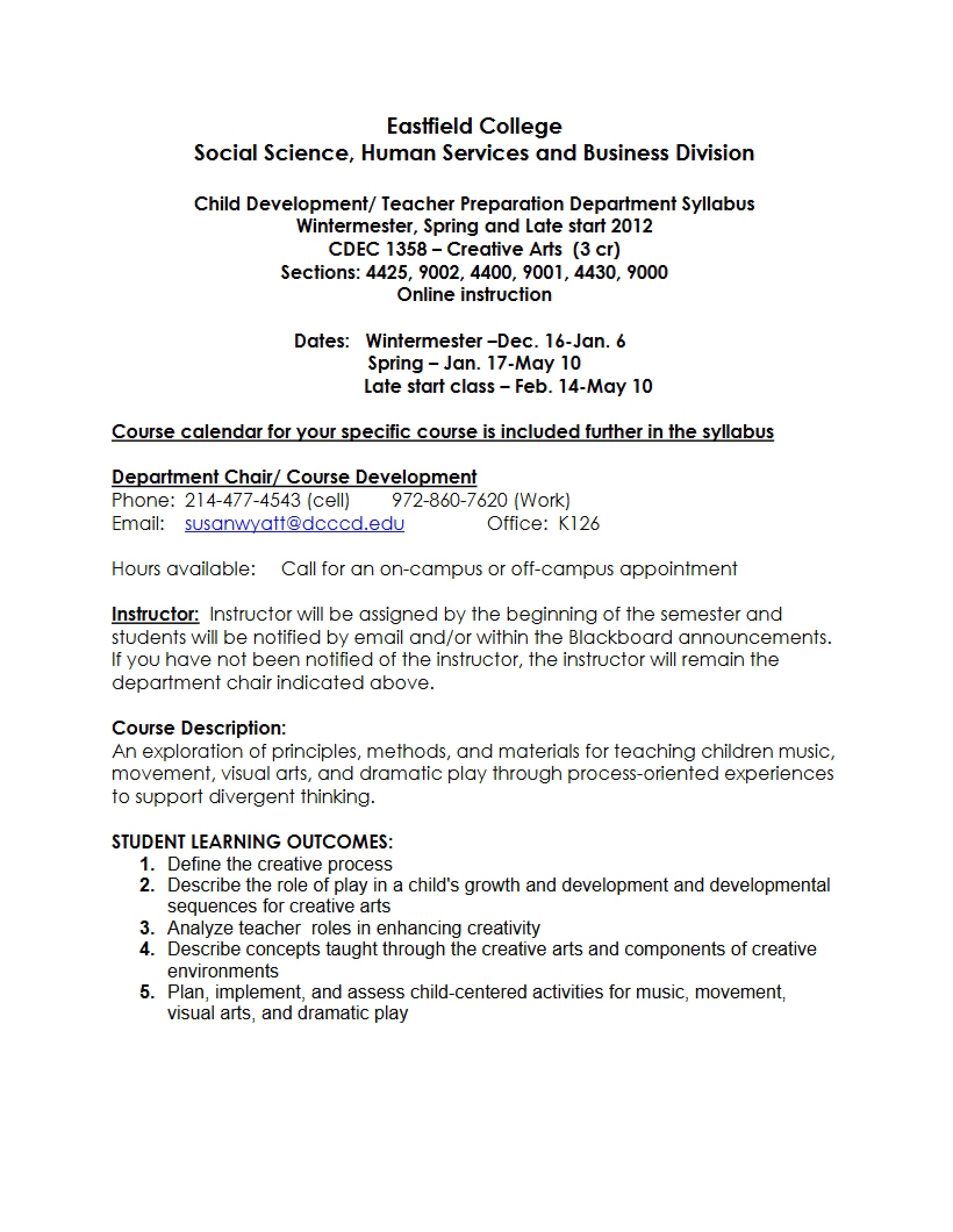 Syllabus - CDEC 1358