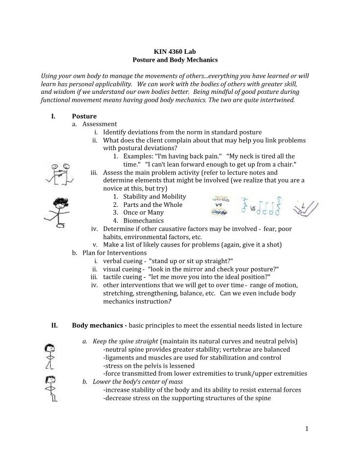 Posture and Body Mechanics for Better Movement