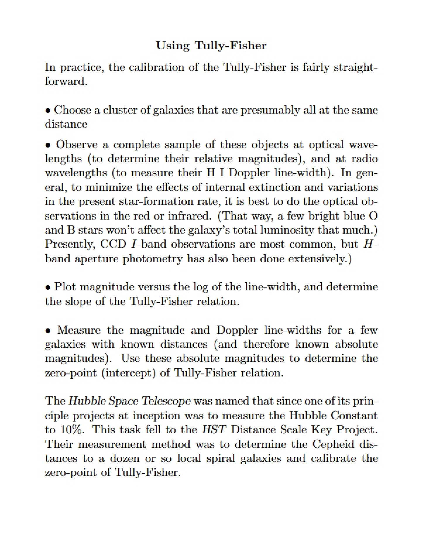 Tully Fisher Relation Usage
