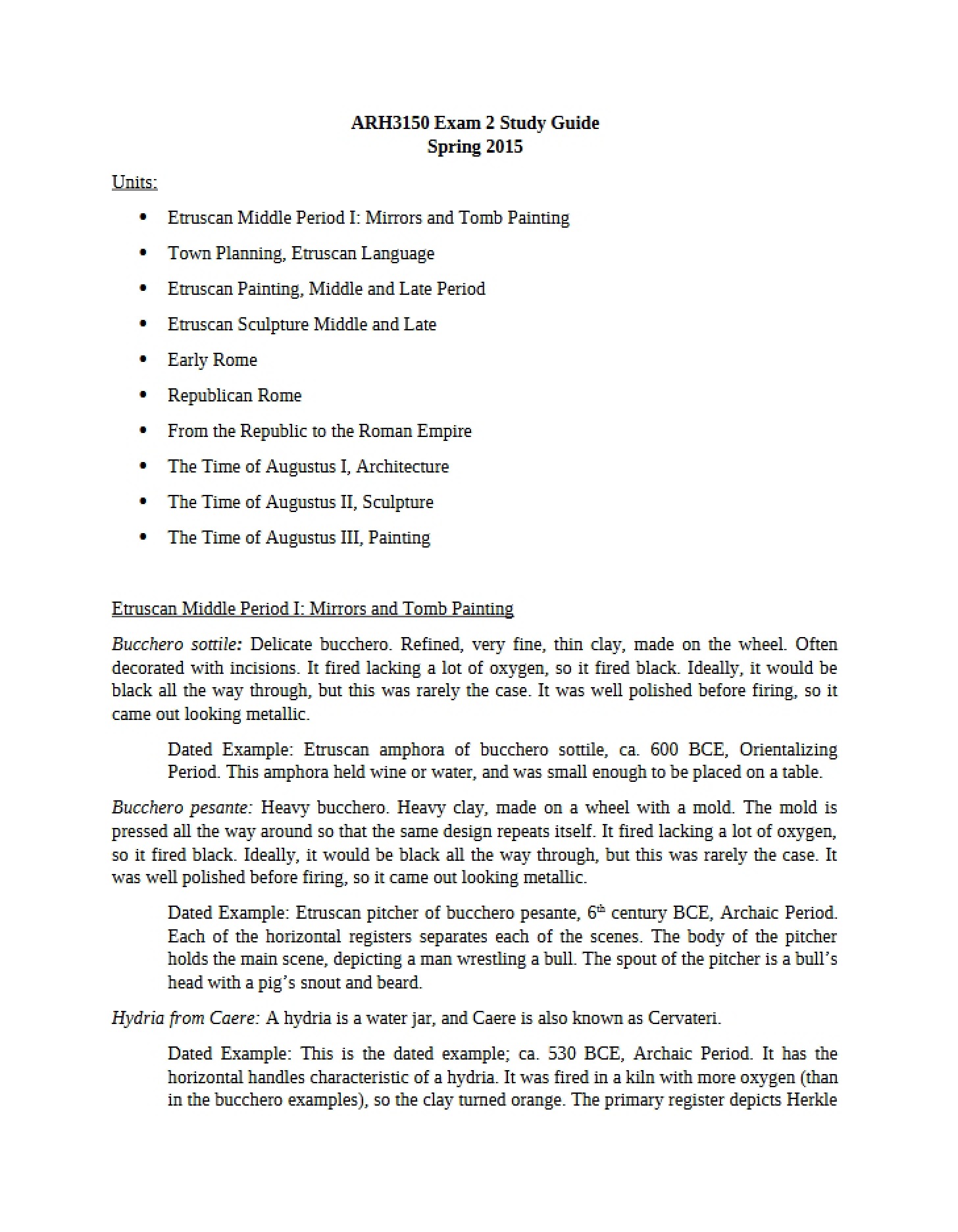 Second Major Assessment