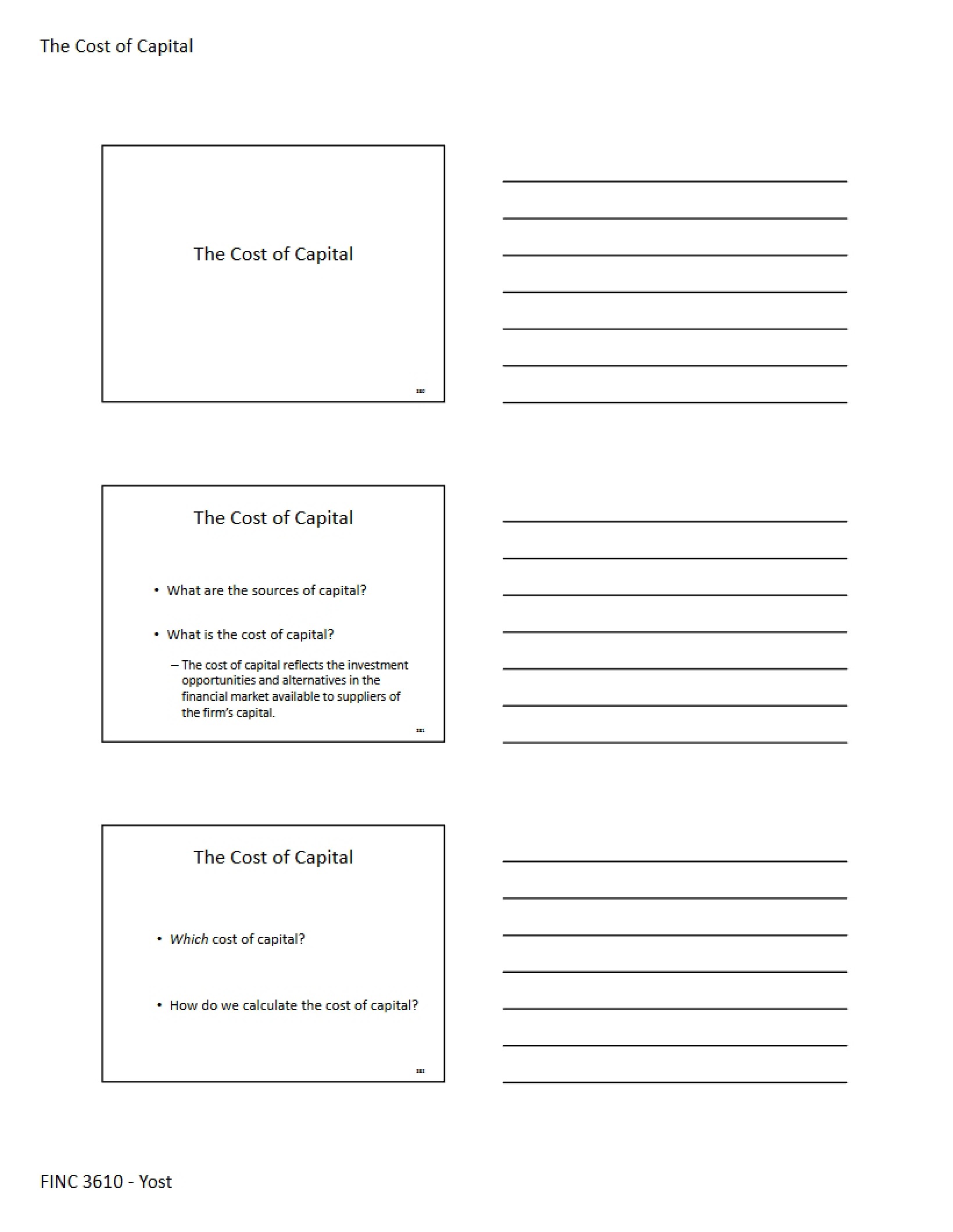 Capital Costs