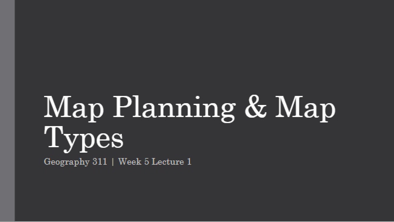 Types and Planning of Maps