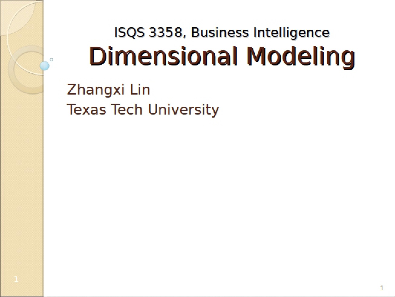Dimensional Modeling