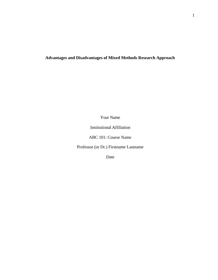 Mixed Methods Research Approach - Advantages and Disadvantages