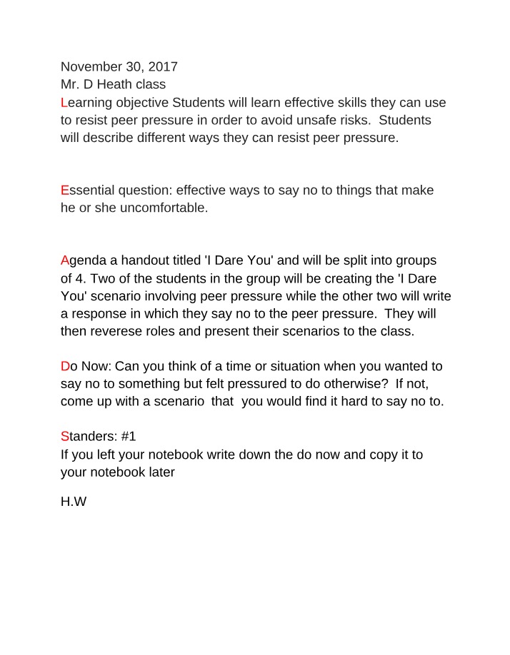 Violence - 7th Grade Leads