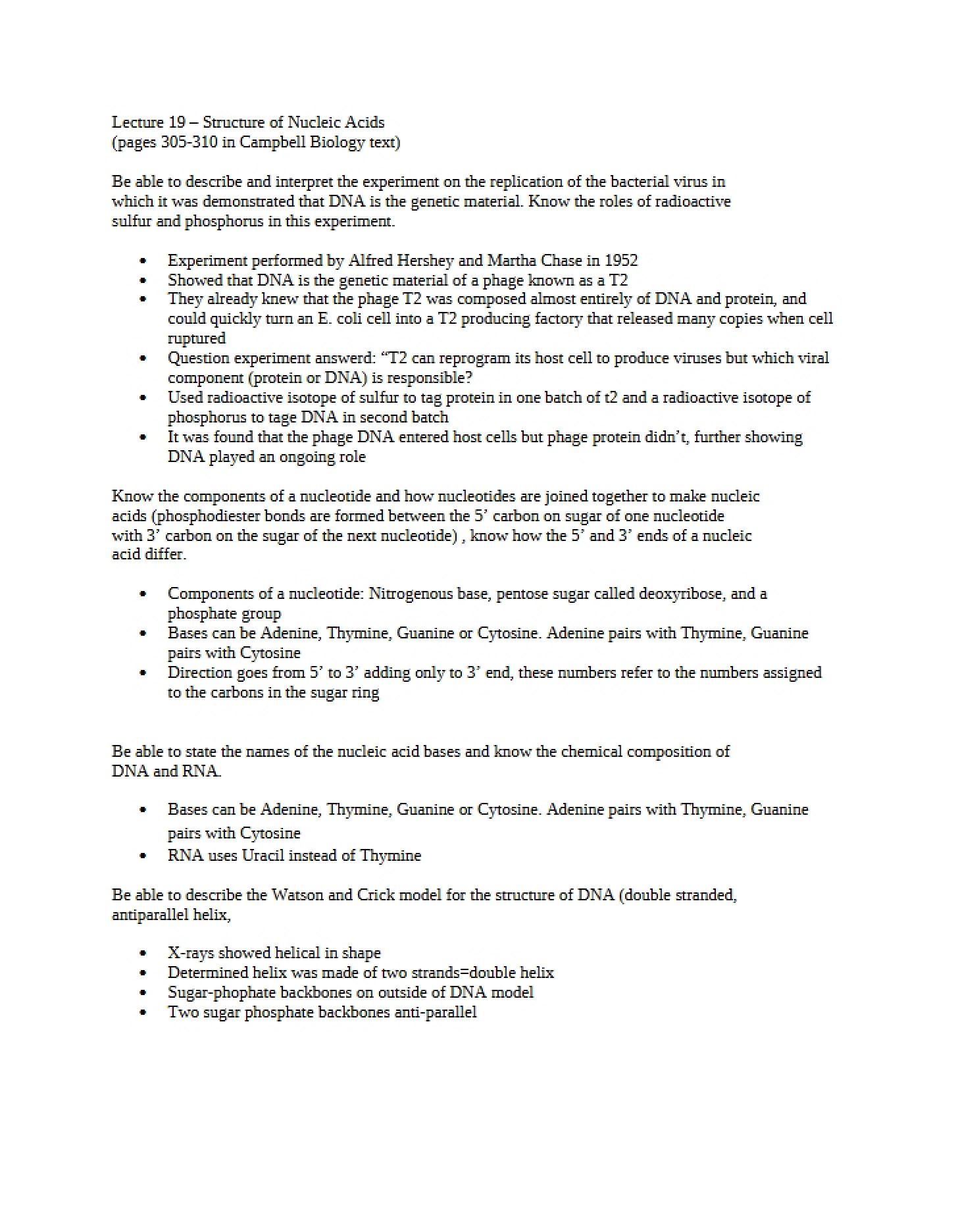 Composition of Genetic Polymers (Lecture 19)