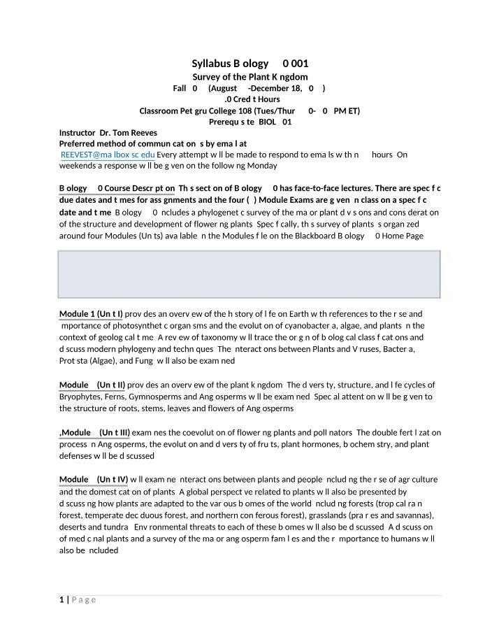 Fall 2023 Syllabus for Biology 420