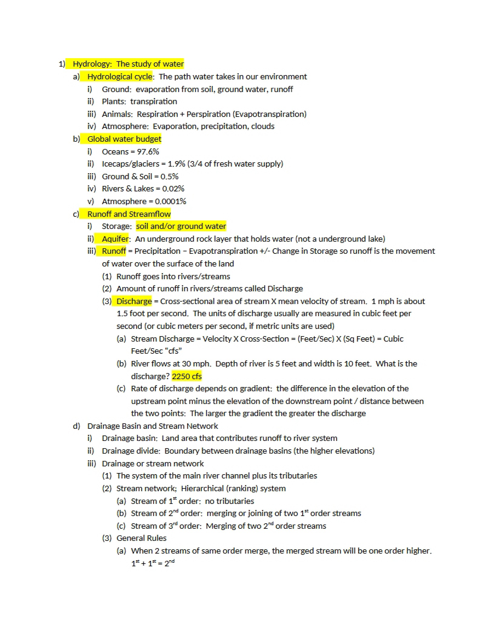 Hydrology Concepts