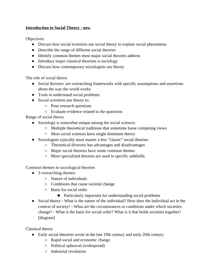Introduction to Social Theory