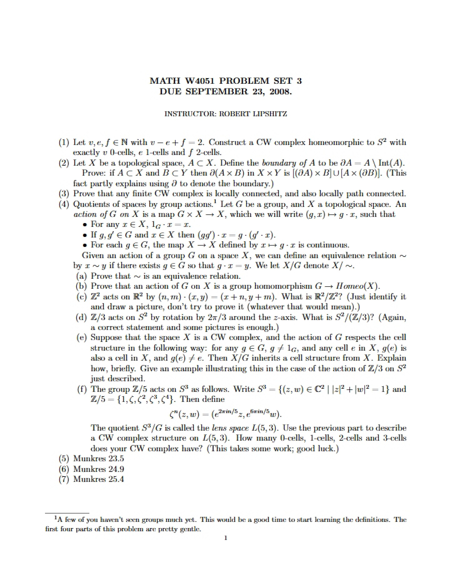 Assignment Set