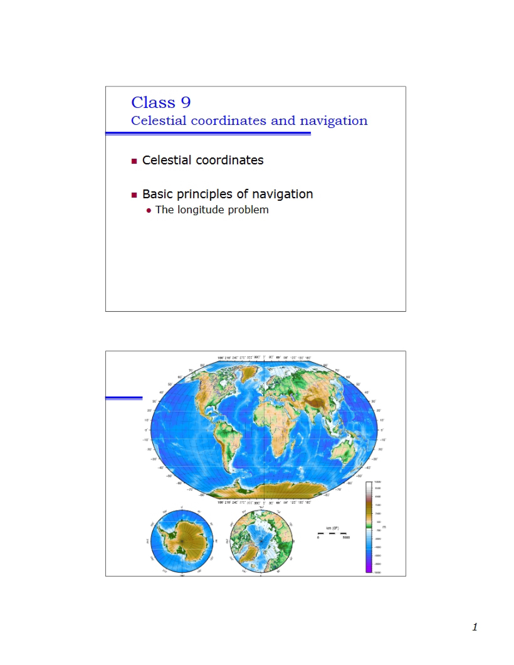 Navigation and Celestial Coordinates