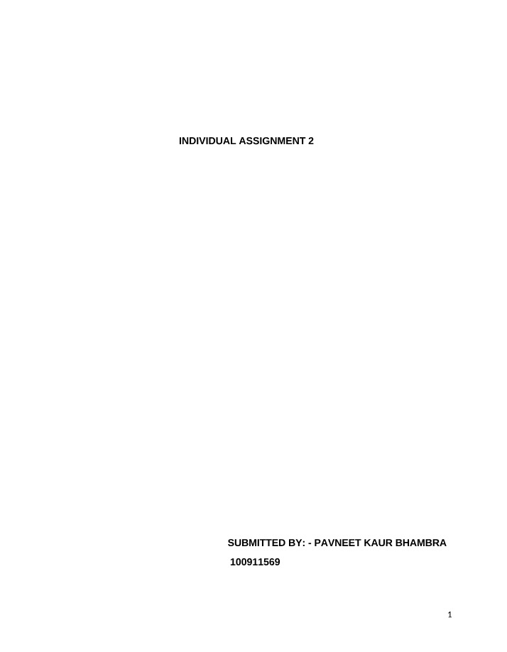 Assignment 2 - Individual