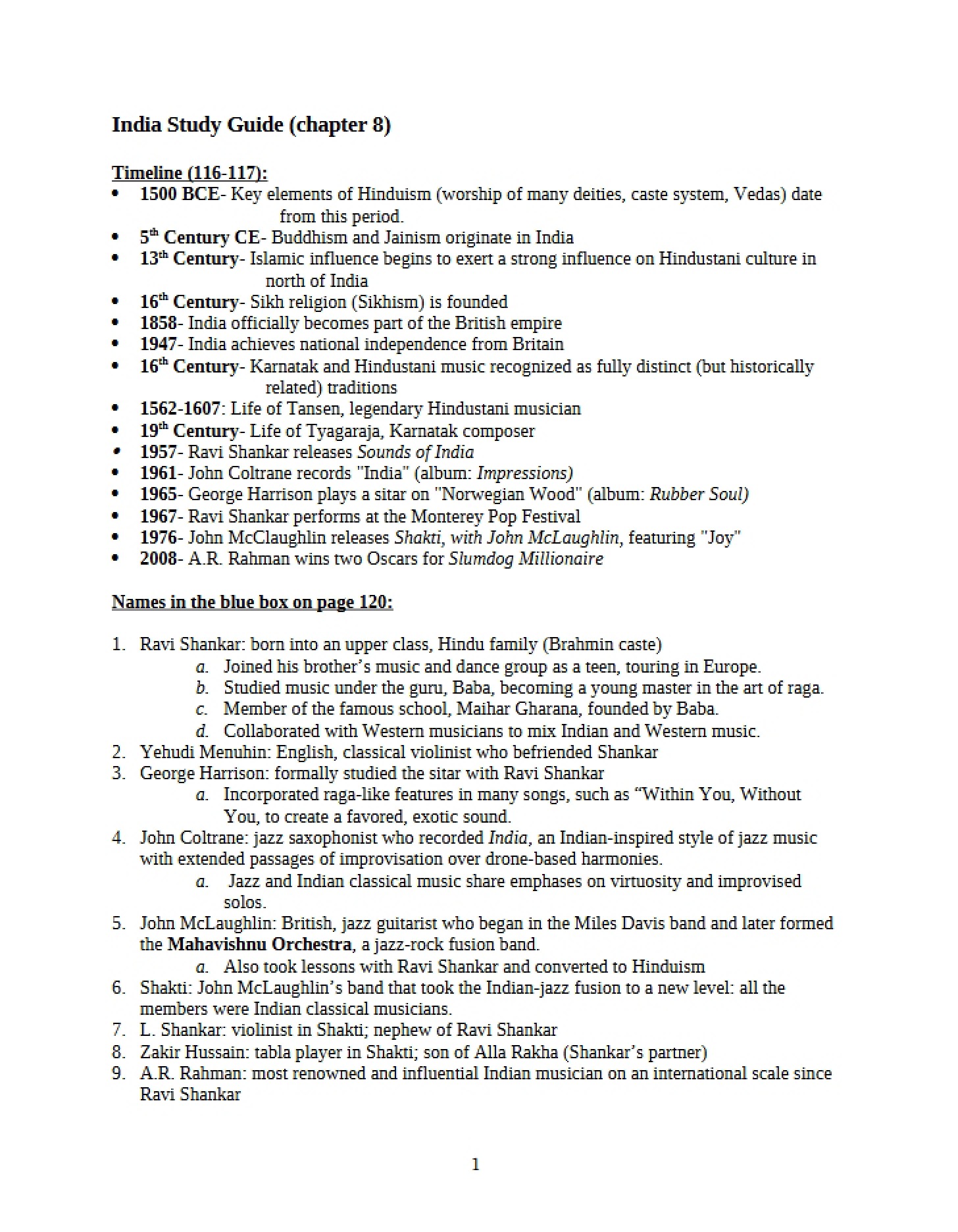 Study Guide India