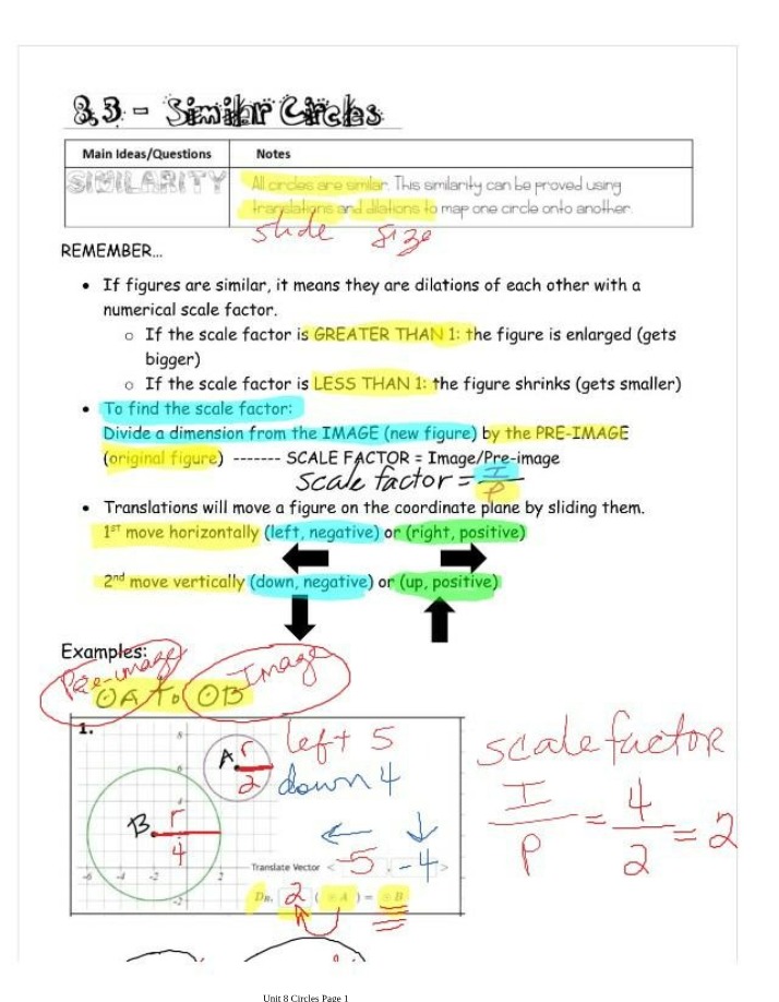 Notes on Similar Circles