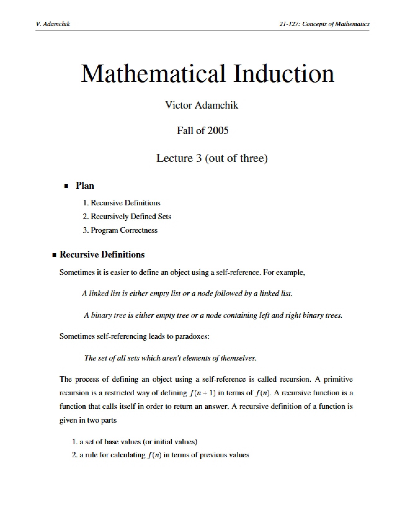 Induction Printout 3