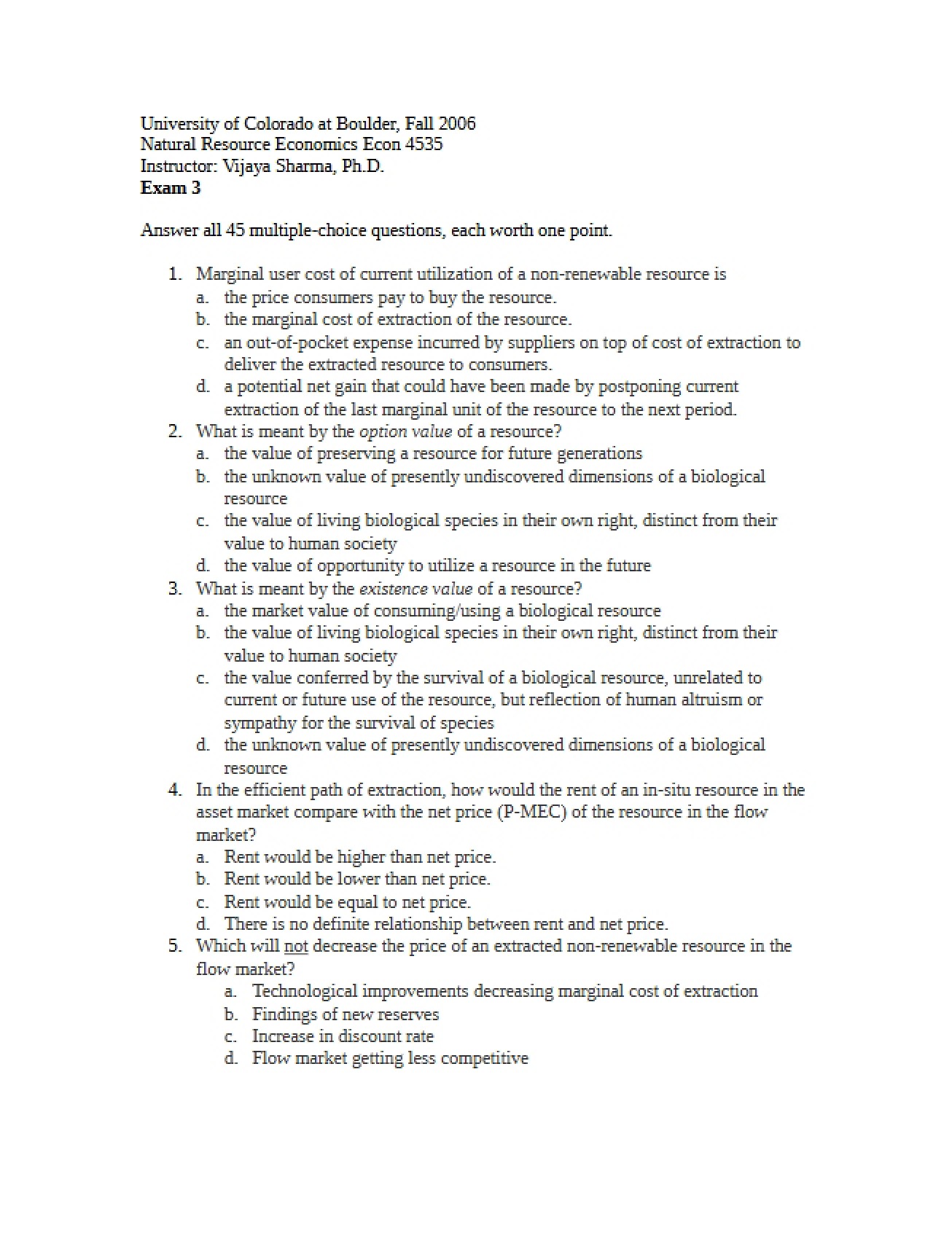 Third Examination