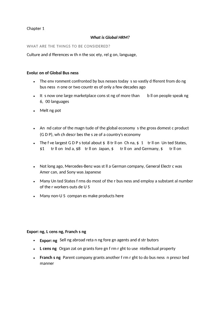 Global HRM - Chapter 14