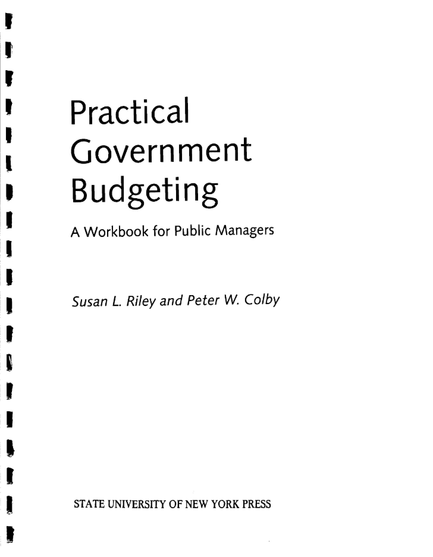 Government Budgeting Practice