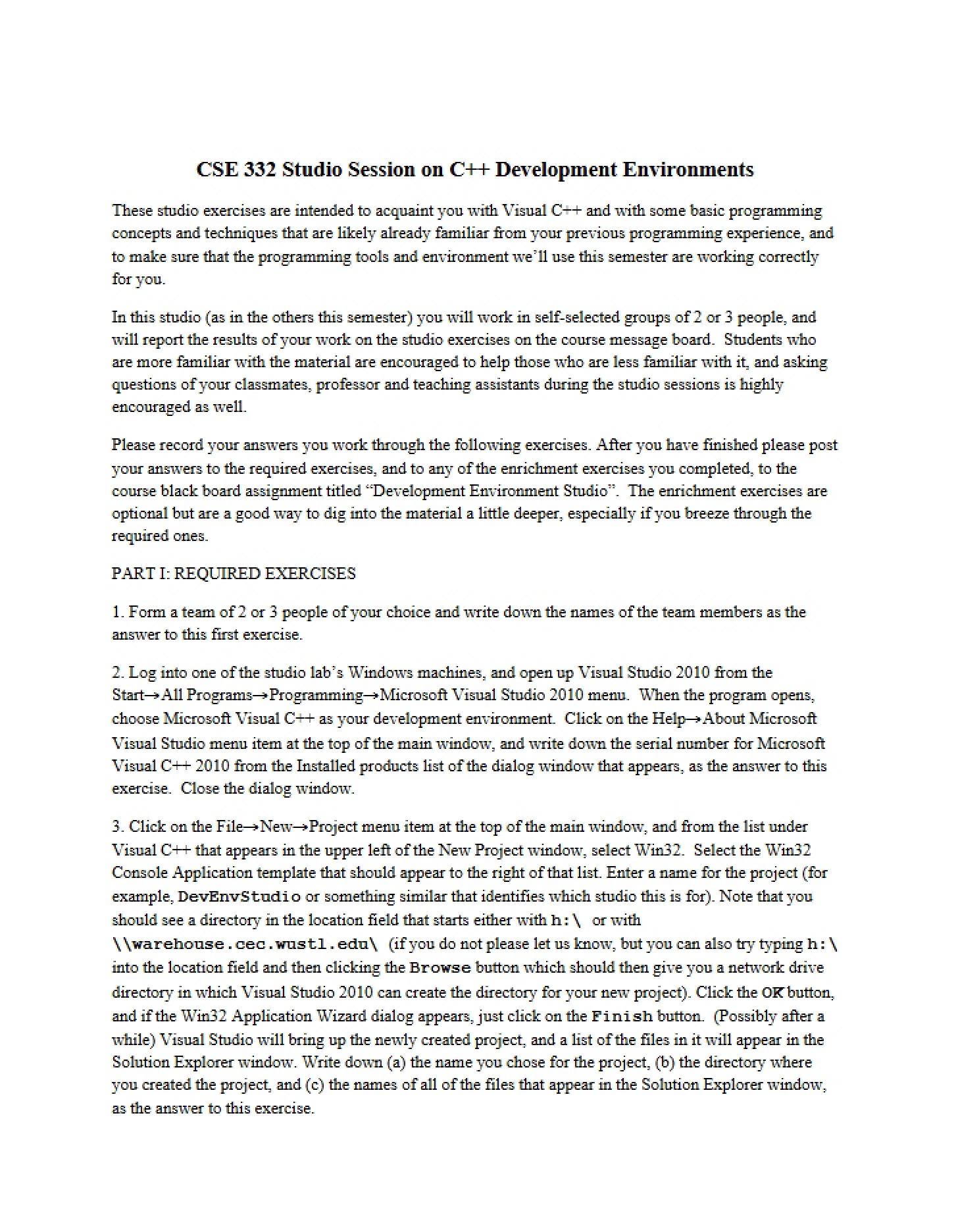 Studio C++ Development Environments