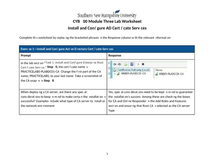 Worksheet for CYB 300 Module Three Lab