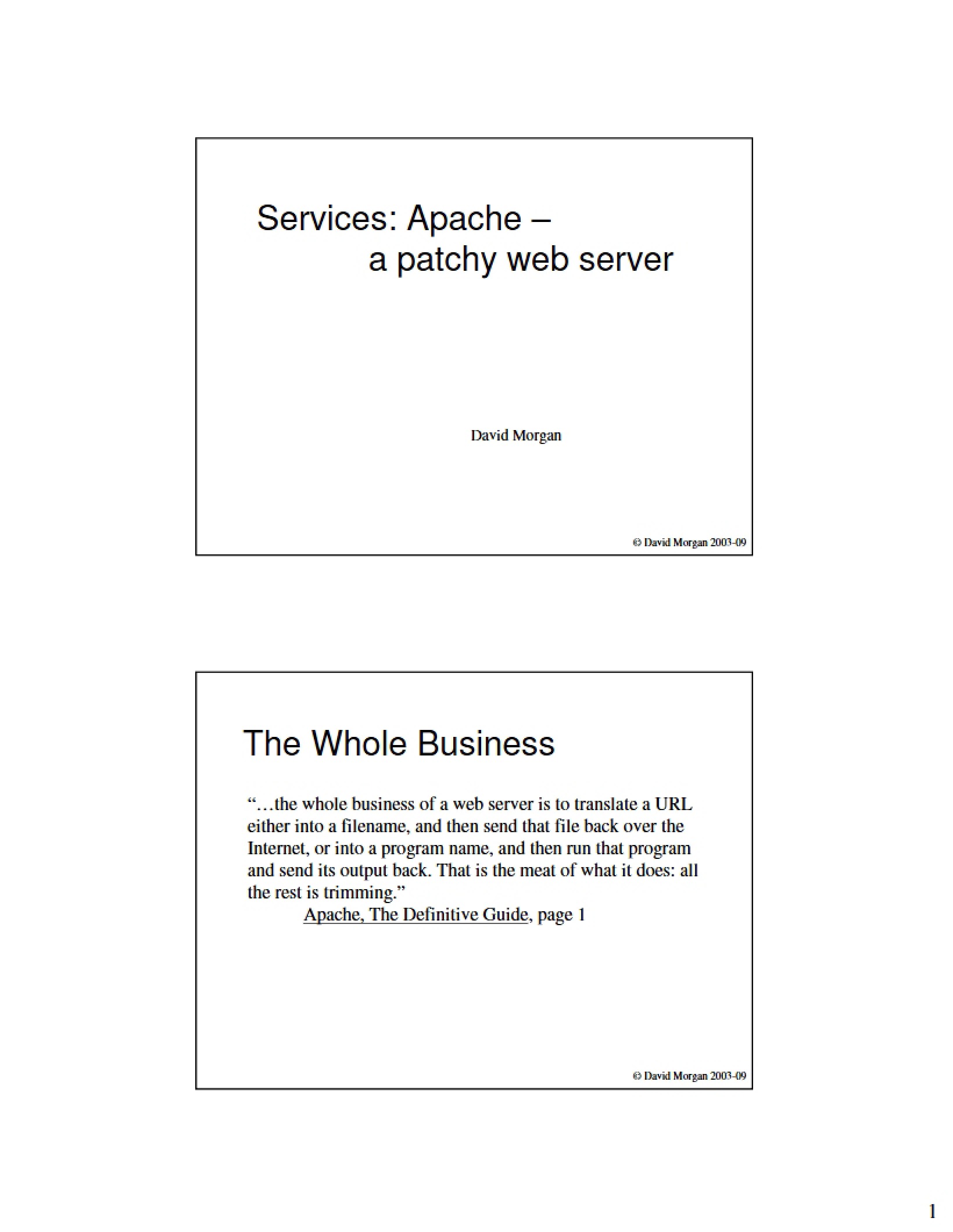 Apache Web Server Services
