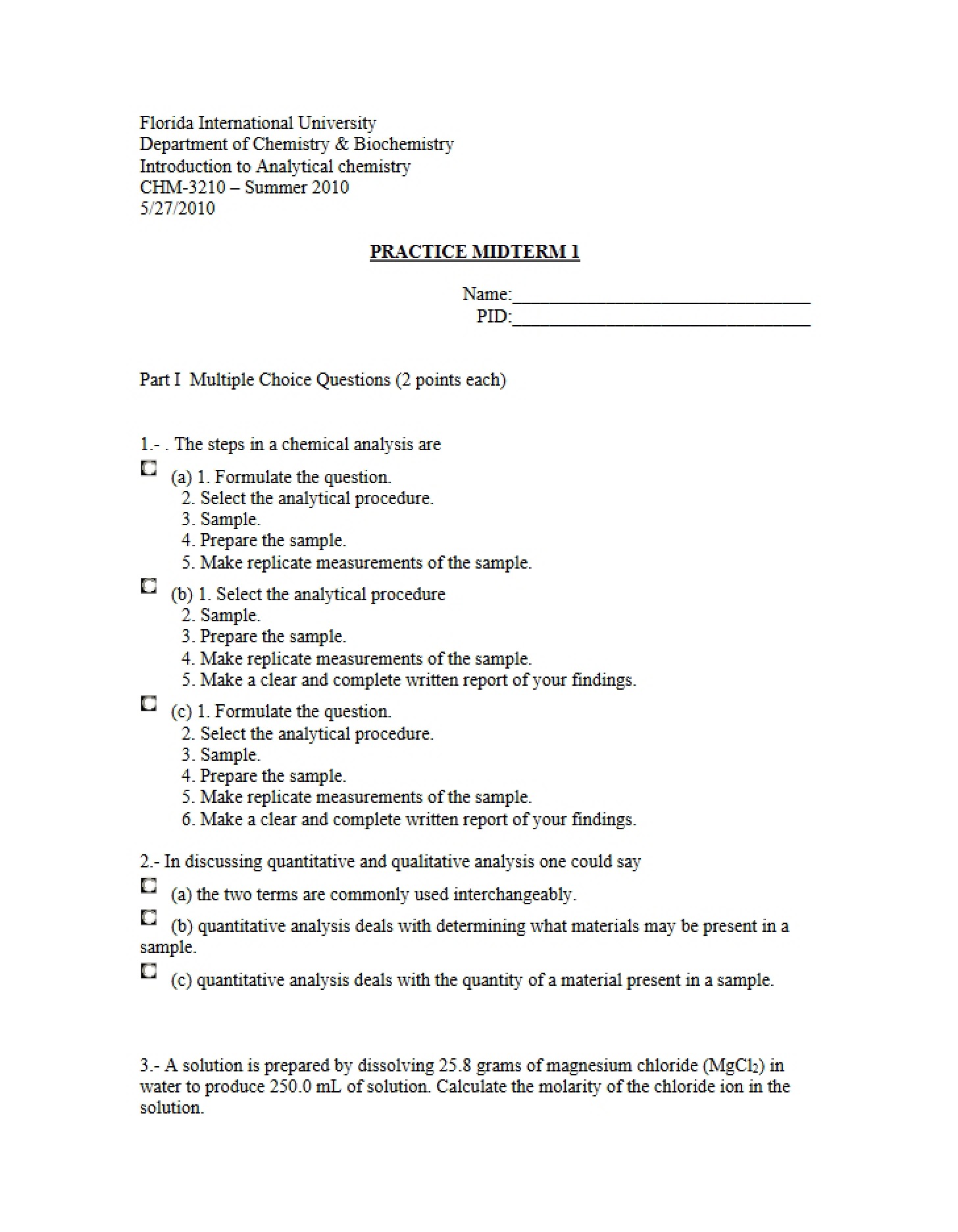 Midterm 2 Practice
