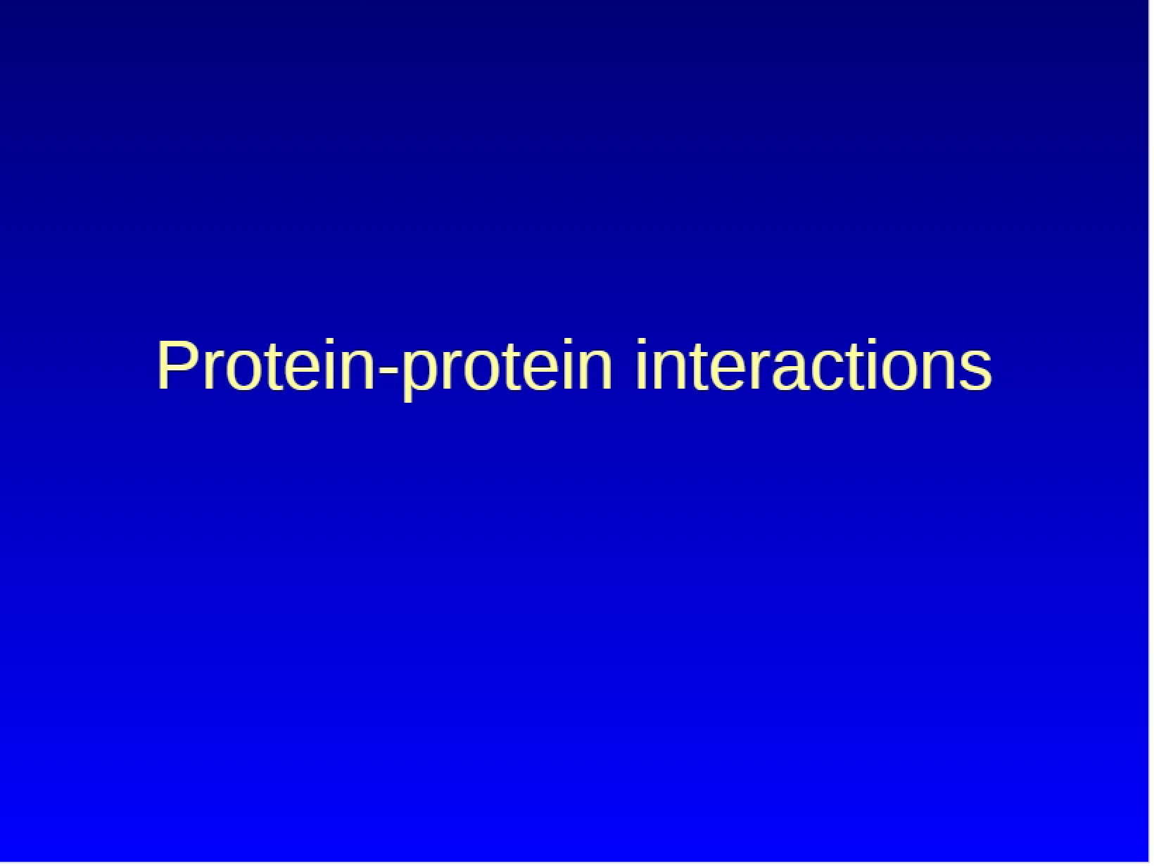 Interactions Between Proteins