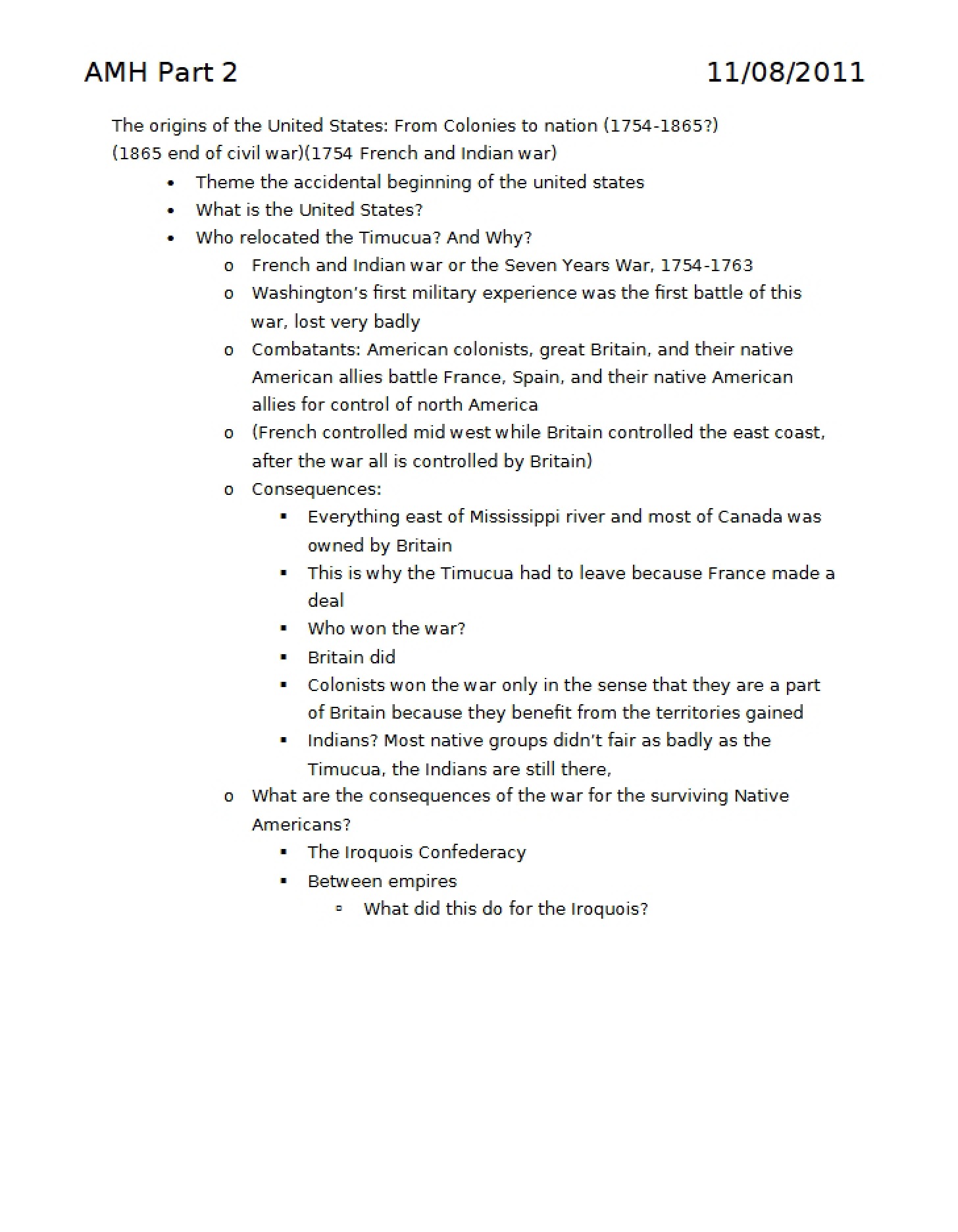 American History Overview Second Phase