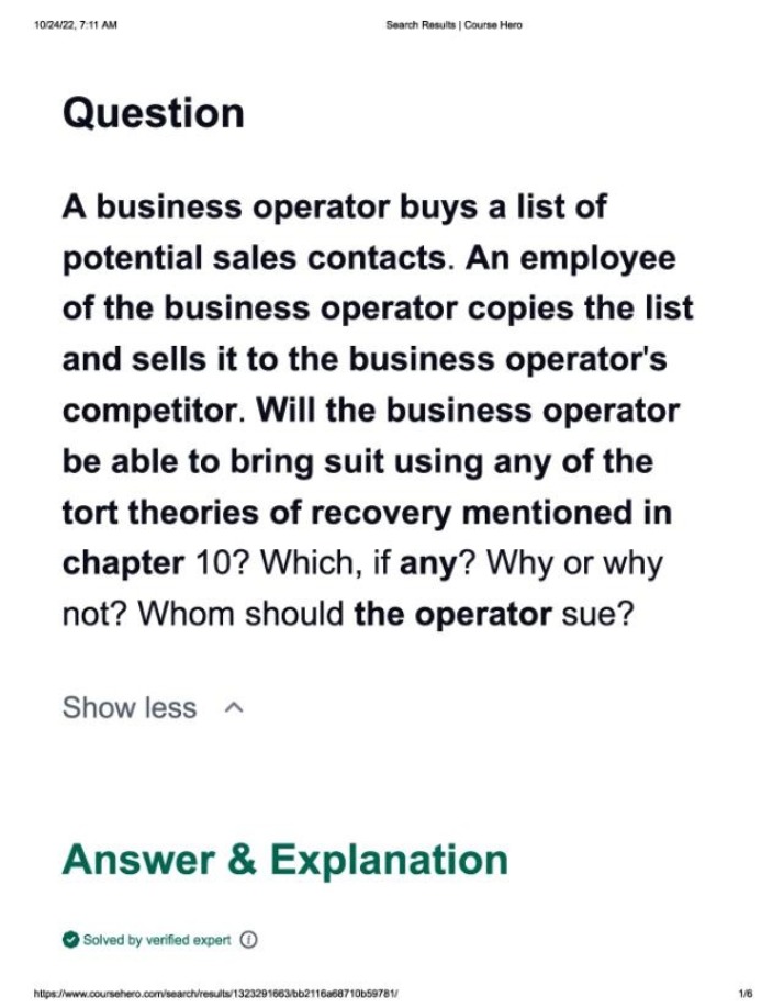 Can a Business Owner Sue for Sales Contact Theft
