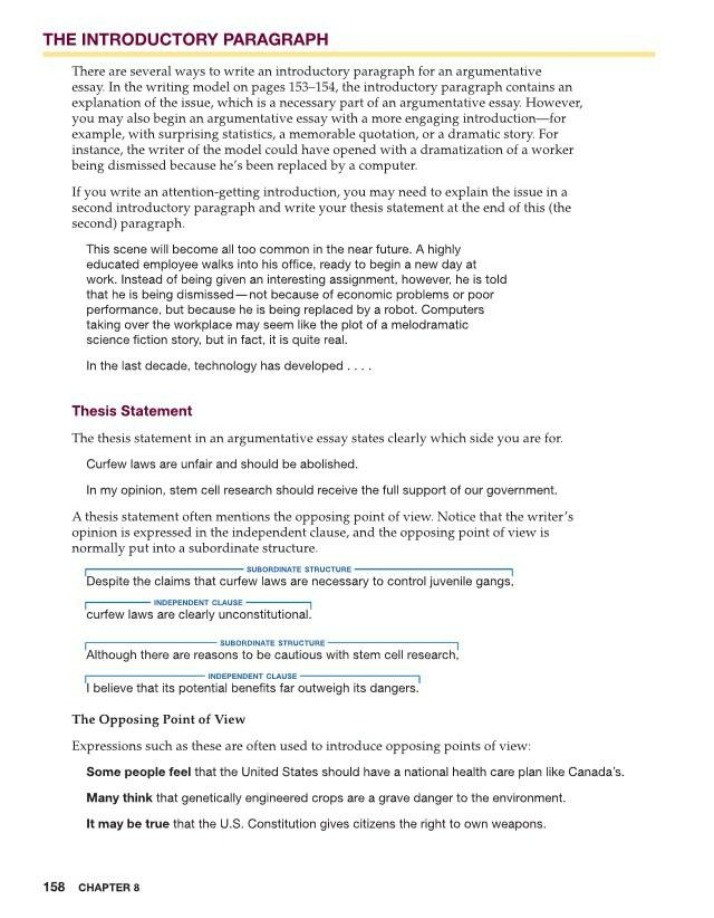 Writing Engaging Argumentative Essay Introductions