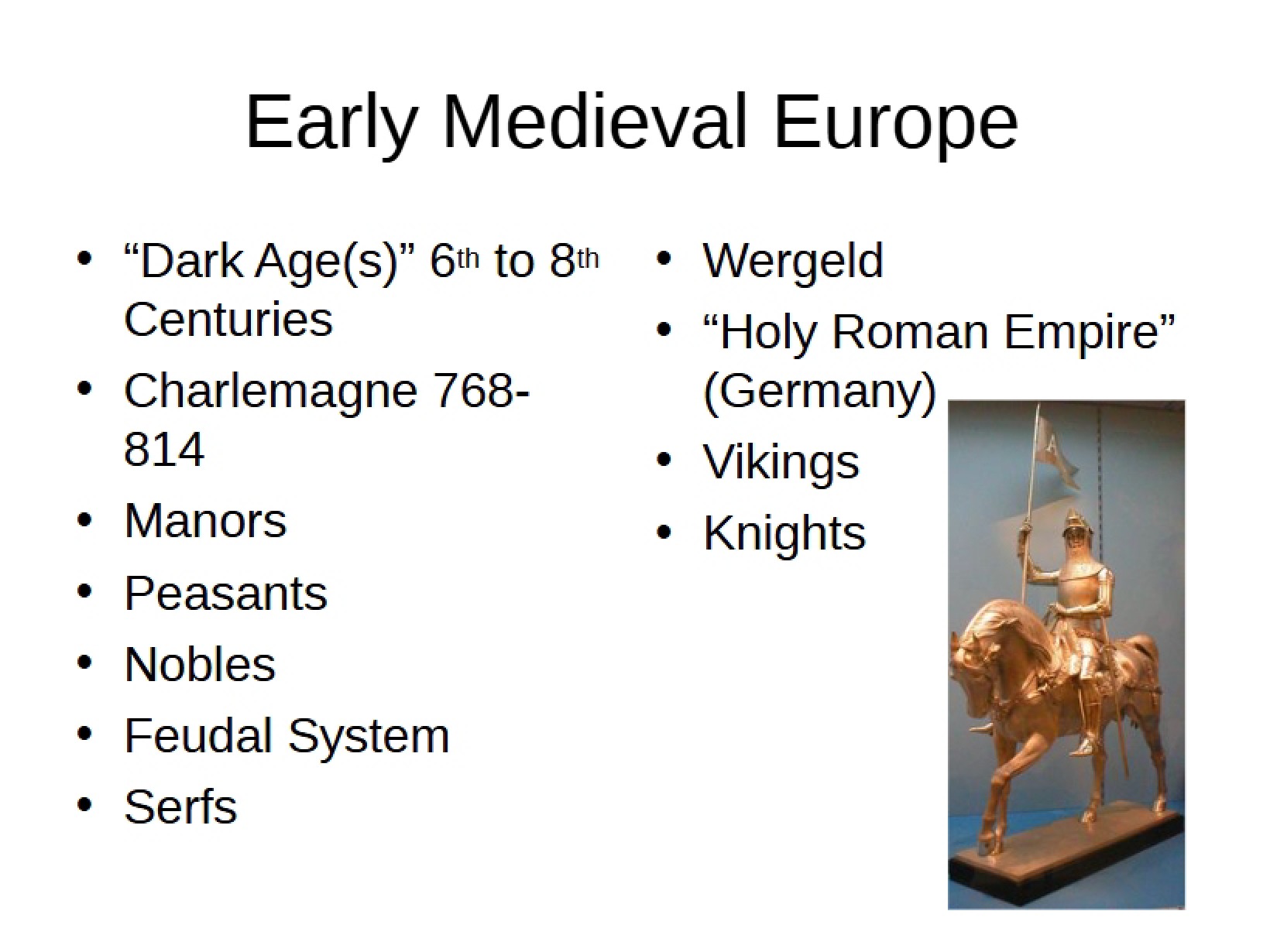 Europe in the Early Middle Ages