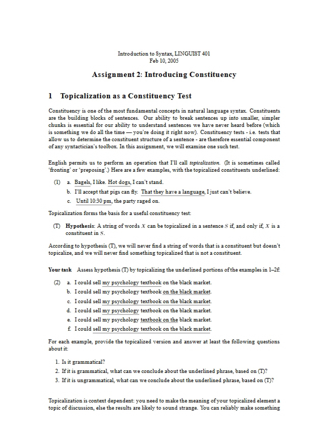 Assignment on Constituency Introduction