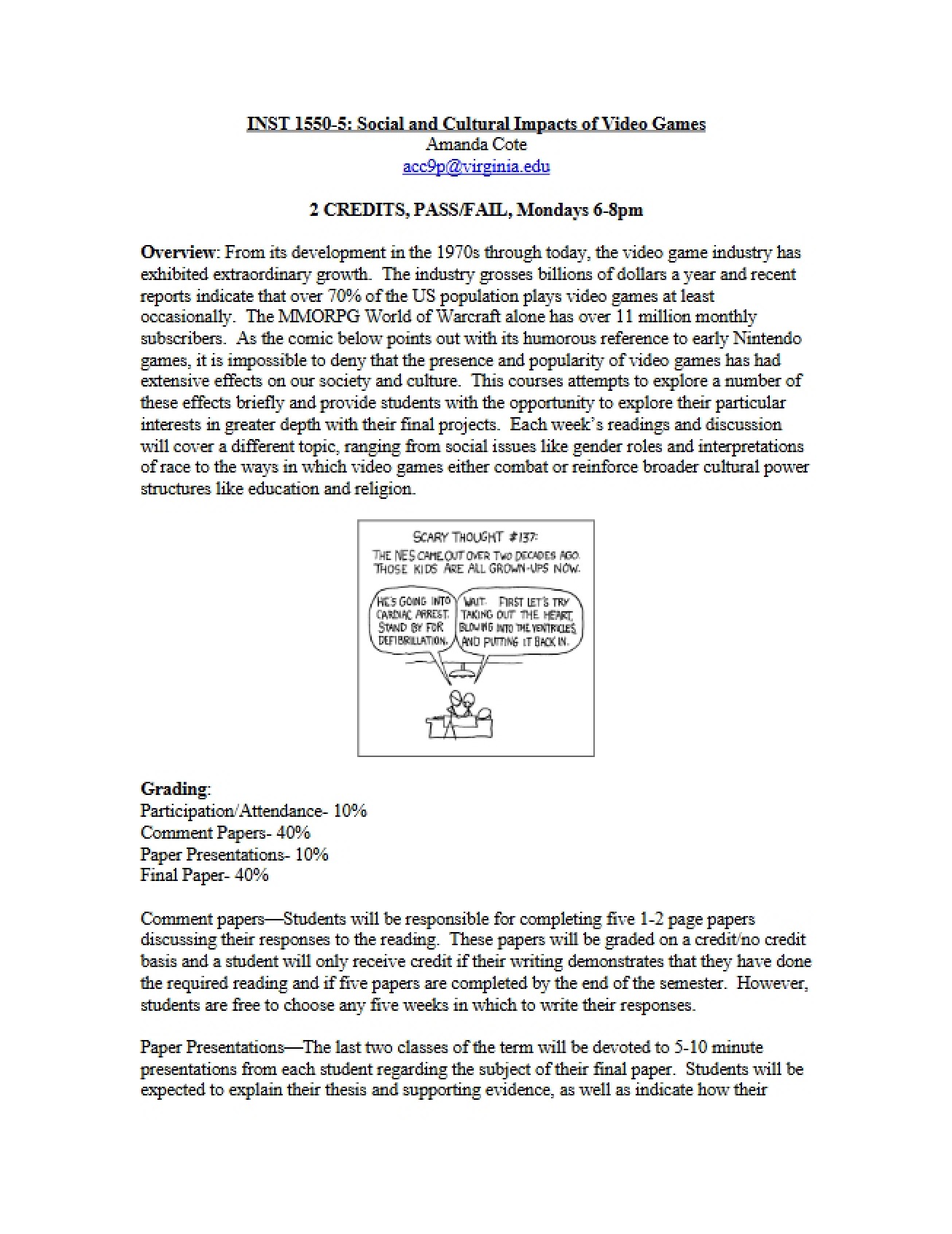 Course Outline INST 1550