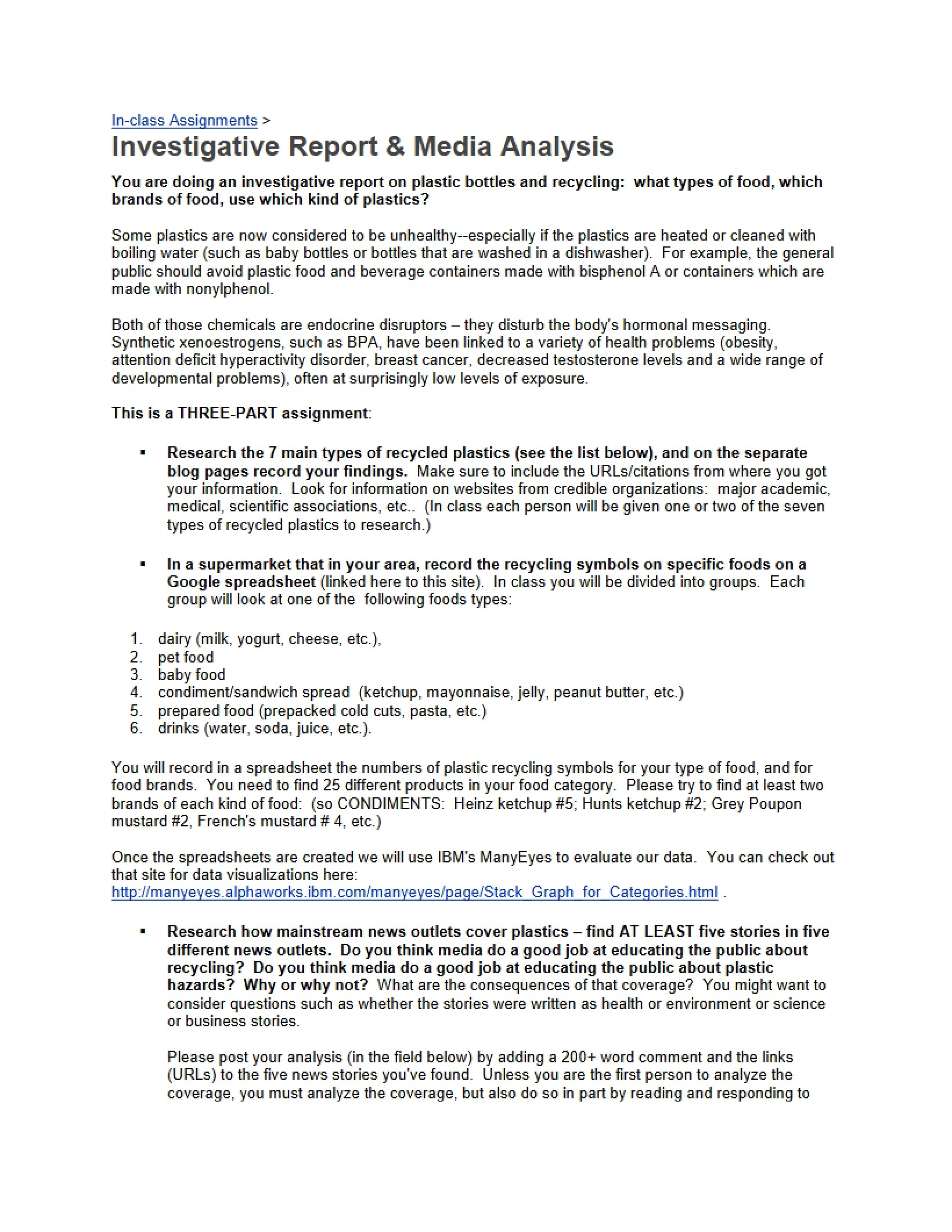 Media Analysis and Investigative Reporting