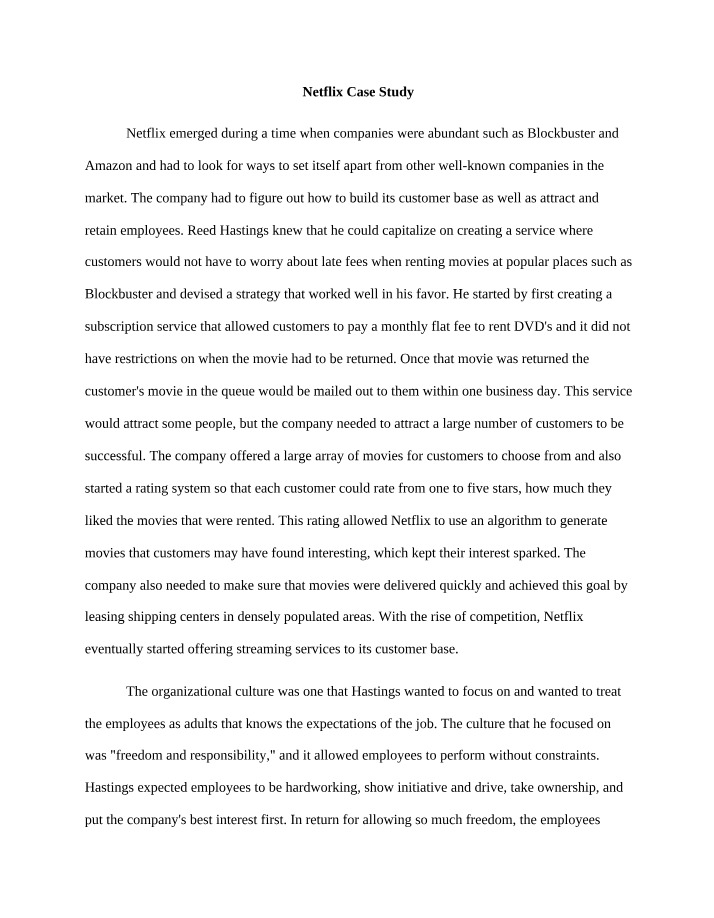 Case Study - Netflix