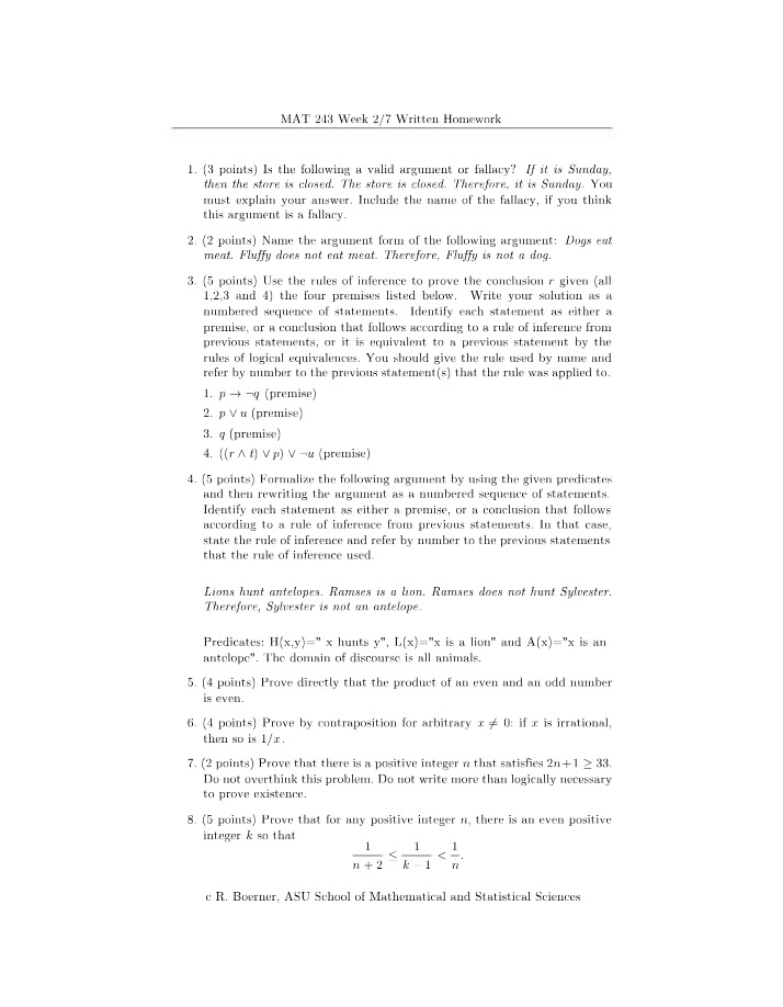 Written Homework Week 2