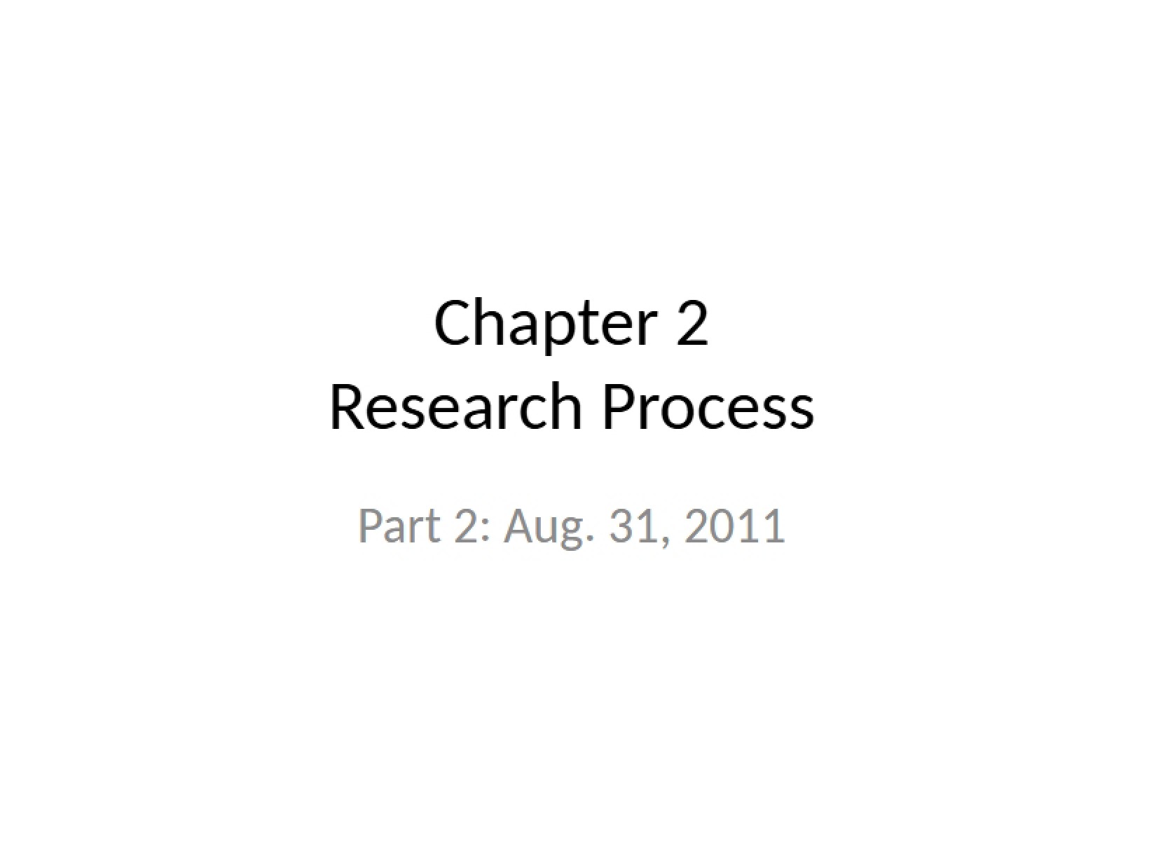 Research Methodology