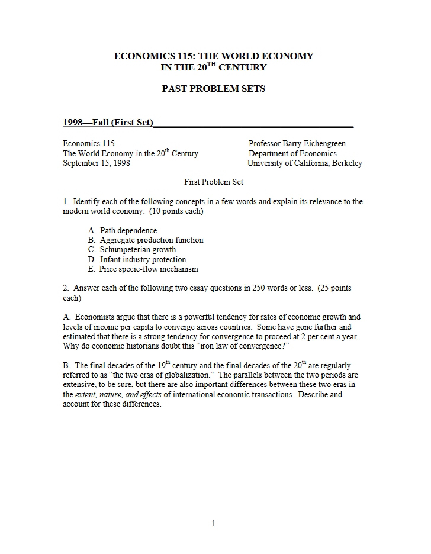 Past Problem Sets (115)