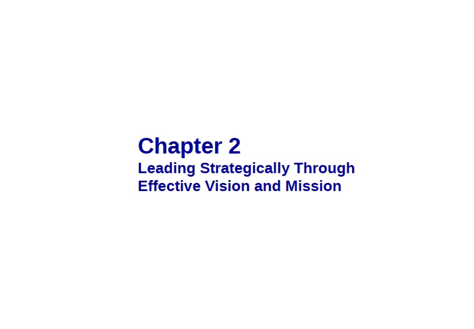 Strategic Management Chapter 2