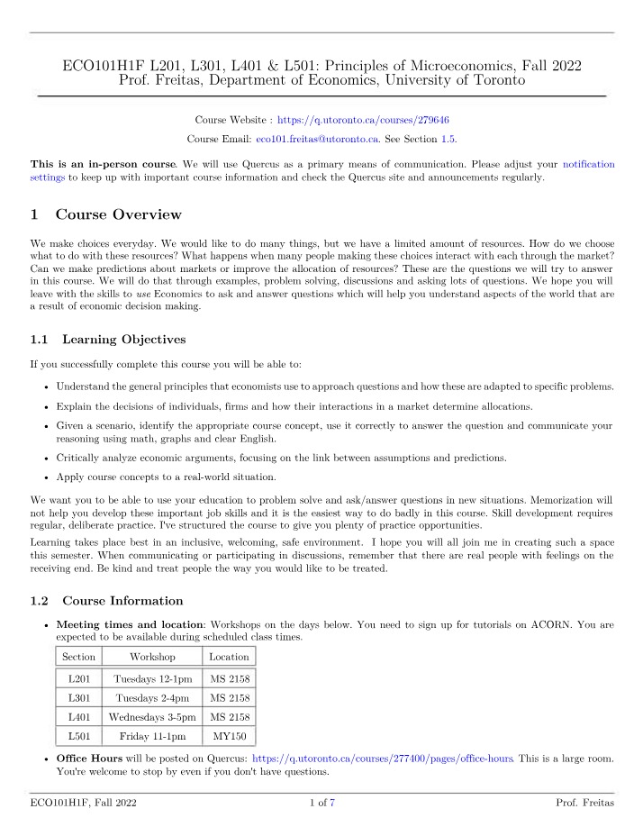 Principles of Microeconomics - Resource Allocation
