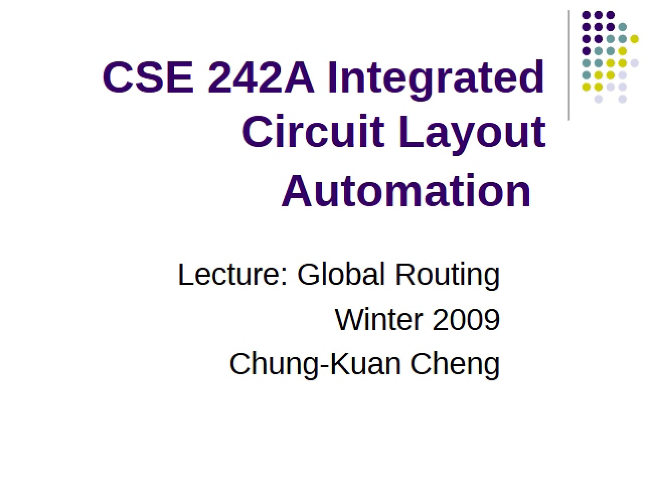 IC Layout Global Routing Strategies