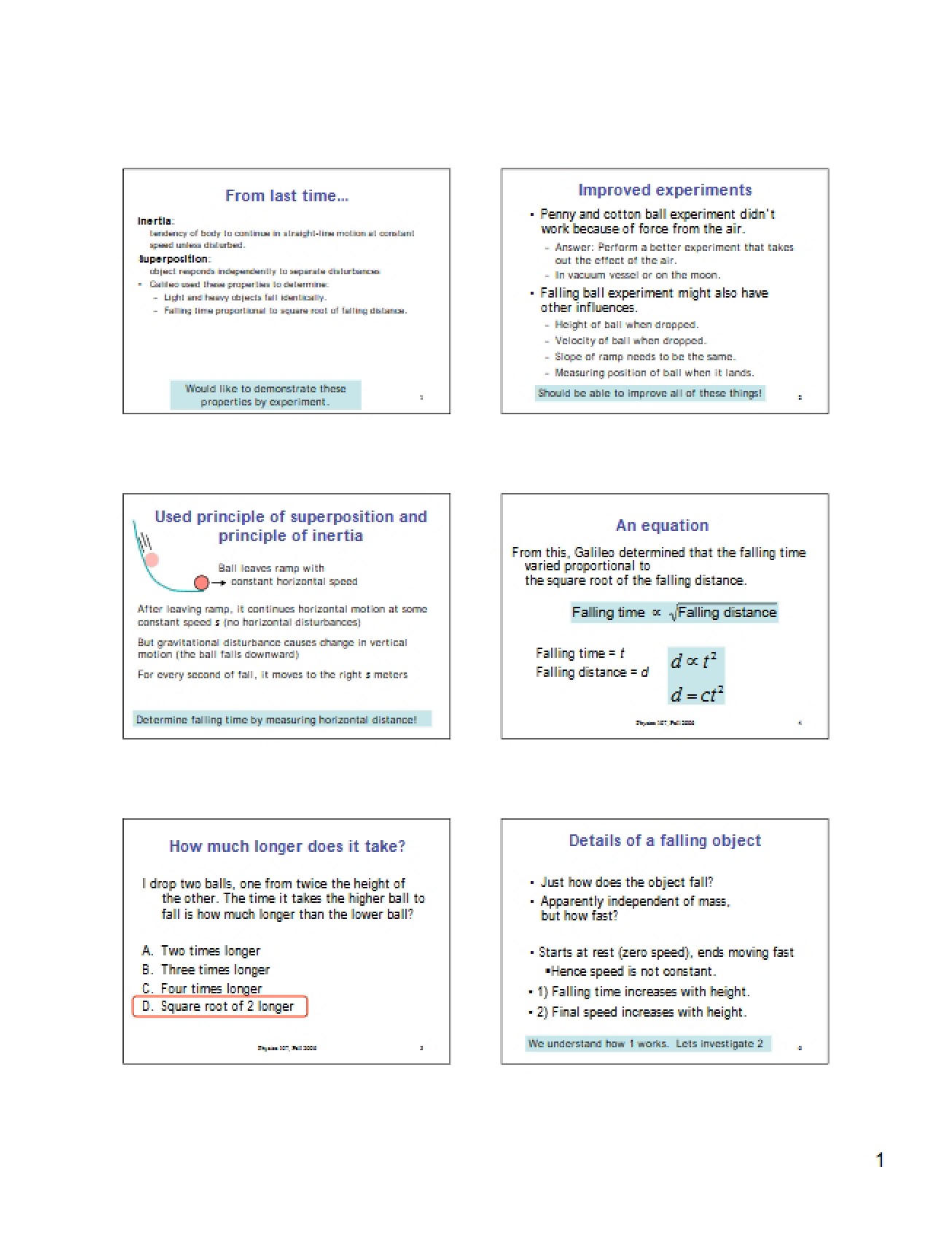 Superposition and Inertia Principles