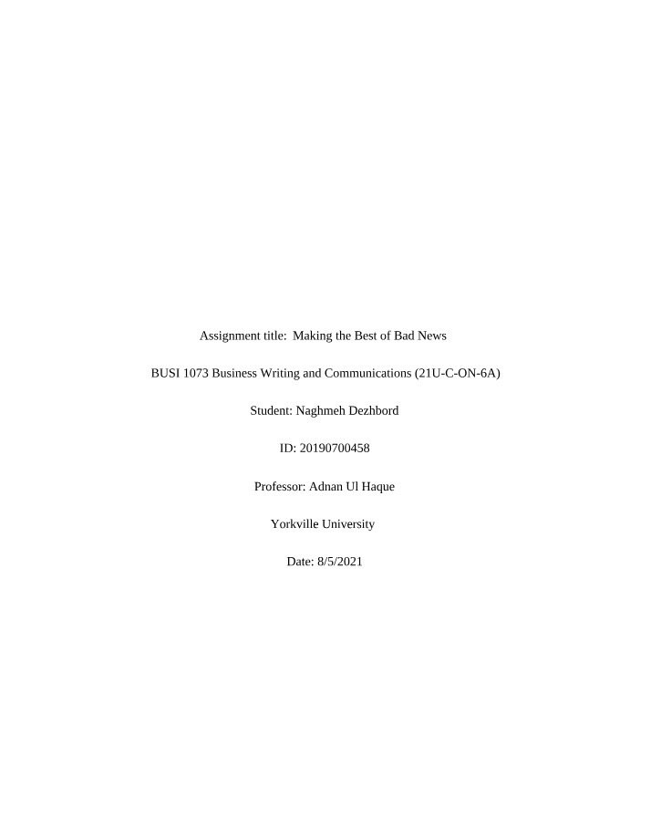 Assignment 2 - Naghmeh Dezhbord
